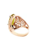 Peridot galben Original vintage din aur roz de 14k Inel Stil Vintage vrc074r